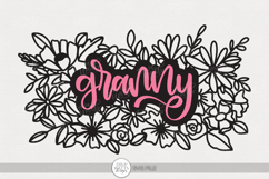 Granny SVG | Floral Word Art for Handmade Gifts Product Image 1