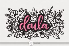 Doula SVG | Floral Word Art Design for Appreciation Gifts Product Image 1