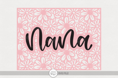 Nana Floral Frame SVG | Mother’s Day Craft Design Product Image 1