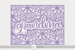 Grandma Floral Cutout Design | Daisy &amp; Rose Pattern Product Image 1