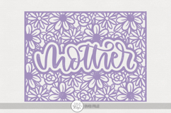 Mother Floral Cutout Design | Hand Lettered SVG Product Image 1