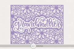 Grandmother Floral SVG | Hand Lettered Flower Cut Design Product Image 1