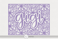 Gigi Floral SVG | Hand Lettered Flower Cut Design Product Image 1