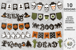 Halloween Banners Bundle Laser Cut. Halloween Wall Decor SVG Product Image 1