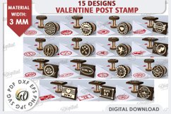 3D Valentine Stamps Laser Cut Bundle. Valentine Signs SVG Product Image 2
