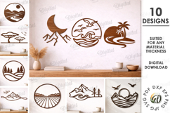 Nature Wall Art Bundle Laser Cut. Wall Decor SVG Product Image 1