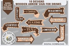 Wooden Arrow Signs for Drinks LaserCut Bundle. Layered Signs Product Image 2