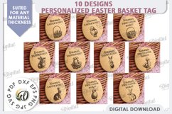 Personalised Easter Basket Tags LaserCut Bundle. Easter Eggs Product Image 2