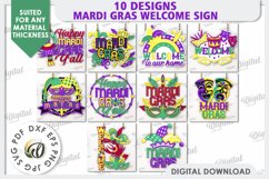 Mardi Gras Welcome Signs Laser Cut Bundle. Mardi Gras Decor Product Image 2