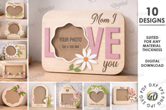 Mother's Day Photo Frames Bundle Lasercut. Picture Frame SVG Product Image 1