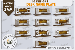 Wooden Desk Name Plates LaserCut Bundle. Personalized SVG Product Image 2