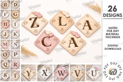 3D Decorative letter signs Bundle Laser cut. Alphabet SVG Product Image 1
