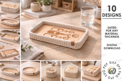 Crochet Basket Tray Bases Bundle Laser Cut. Basket Base SVG Product Image 1