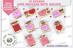 Love Message Note Holders Laser Cut Bundle. Love SVG Product Image 2