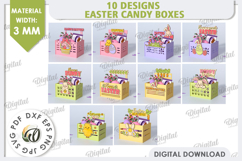 Easter Candy Boxes Laser Cut Bundle. Easter Treats Boxes SVG Product Image 2