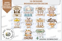 Easter Wooden Decor Laser Cut Bundle. Easter Decor SVG Product Image 2