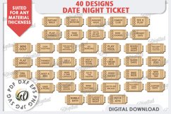 Date Night Box &amp; Tokens Laser Cut Bundle. Valentines SVG Product Image 14