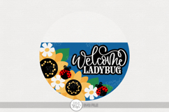 Welcome Ladybug SVG | Summer Door Hanger Design Product Image 1