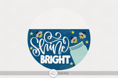 Shine Bright SVG | Firefly Jar Summer Door Hanger Design Product Image 1