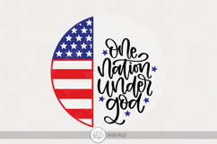 One Nation Under God SVG | Patriotic Door Hanger Design Product Image 1