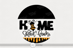 Home Sweet Home SVG | Cute Bee and Honey Door Hanger Product Image 1