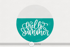 Hello Summer SVG | Bright and Simple Seasonal Door Sign Product Image 1