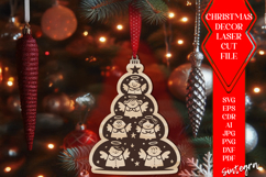 Angels Christmas Tree Balls SVG Laser Cut File v4 Product Image 1