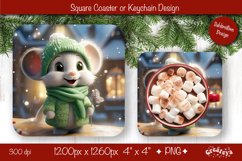 Christmas coaster Sublimation Square coaster design Animal Product Image 1