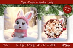 Christmas coaster Sublimation Square coaster design Animal Product Image 1