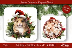 Christmas coaster Sublimation Square coaster design Animal Product Image 1