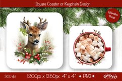 Christmas coaster Sublimation Square coaster design Animal Product Image 1