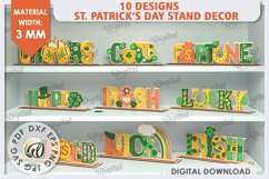 St Patrick&#039;s Day Stand Decor Laser Cut Bundle. Lucky Charms Product Image 1