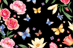 Colorful Flowers Butterfly Background Product Image 1