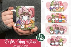 Easter Mug Wrap Design - Easter Gnome Sublimation Product Image 1