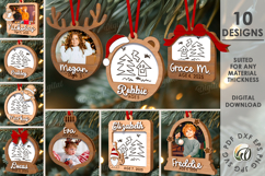 Christmas Frame Ornaments Bundle Laser Cut. Christmas SVG Product Image 1