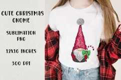 Cute christmas gnome clipart. Sublimation PNG. Product Image 1
