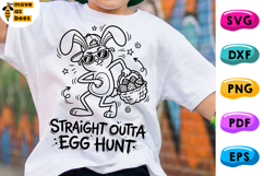 Straight Outta Egg Hunt SVG, PNG, Boy, Girl, Kids Easter Svg Product Image 1