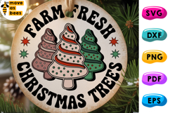 Farm Fresh Christmas Trees Svg, Png, Christmas Sign, Label Product Image 1
