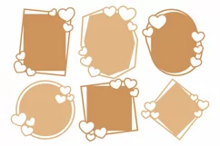Love Hearts Invitation Paper Cut Covers - Paper cutting SVGs Product Image 2