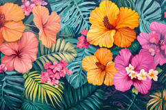 Bright Flowers Background Wallpaper Product Image 1