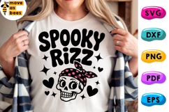 Spooky Rizz Svg, Png, Kids Halloween Shirt Svg, Skull Svg Product Image 1