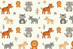 Cartoon Animal Pattern Background Product Image 1