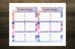 Abstract Watercolor Cleaning Checklist B6 Size Notebook Product Image 2