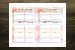 Abstract Watercolor Cleaning Checklist B6 Size Notebook Product Image 3