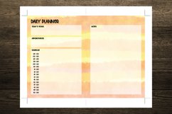 Yellow Sunset Abstract Watercolor B6 Size Notebook Inserts Product Image 2