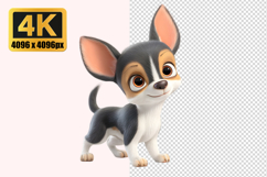 Cartoon Chihuahua Puppy Transparent PNG Product Image 1