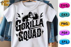 Gorilla Squad SVG, PNG, for Cricut, Sublimation Product Image 1