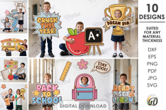 School Photo Zones Bundle Laser Cut. Photo Booth Props SVG Product Image 1