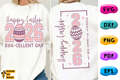 Happy Easter 2026 SVG PNG, Adults &amp; Kid Easter Shirt Svg Product Image 1
