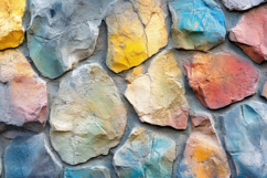 Colorful Stone Wall Background Wallpaper Product Image 1